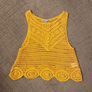 Yellow knit top